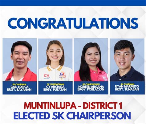 winners of barangay election 2023|Comelec releases list of winning barangay, SK bets in Muntinlupa.